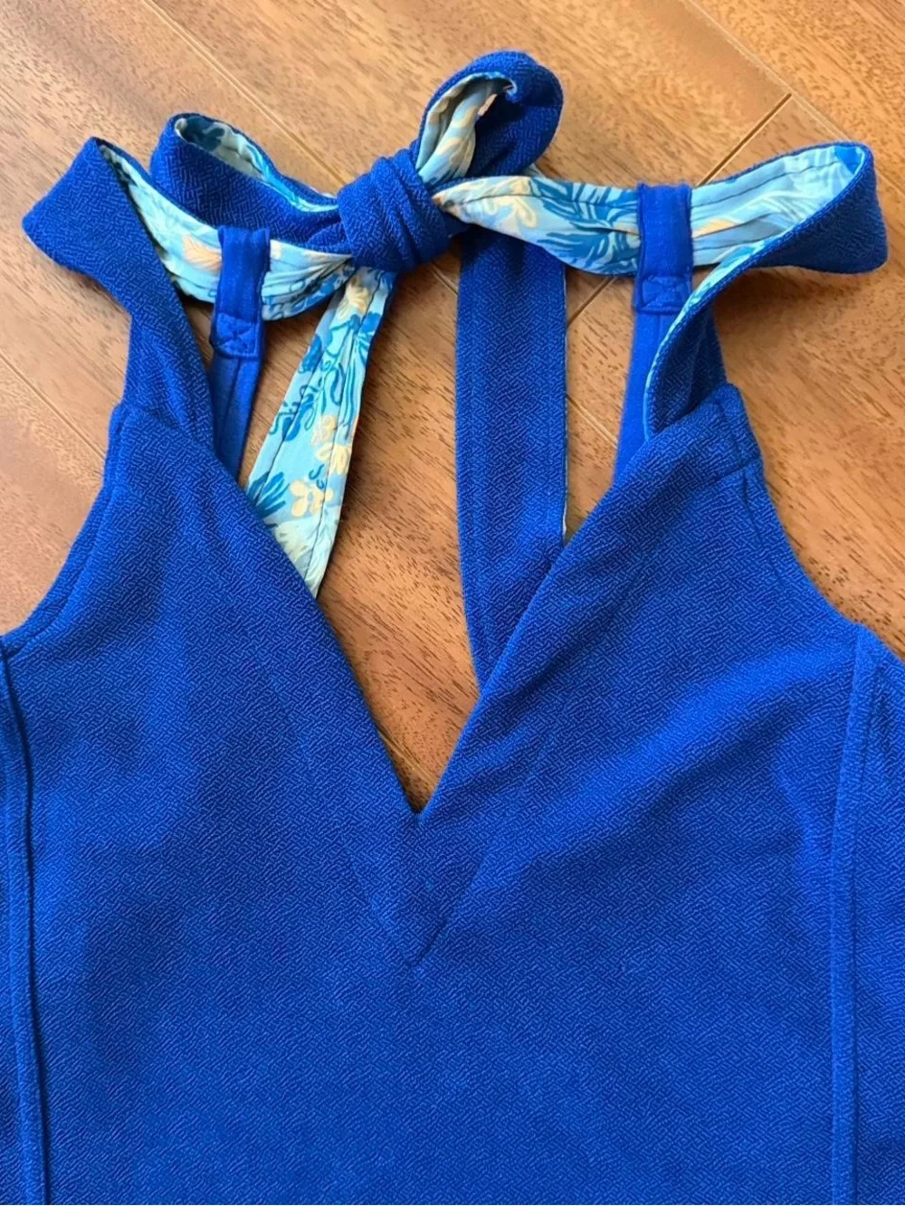 Free People Blue Tie Back Halter Top S NWT - Picture 4 of 8